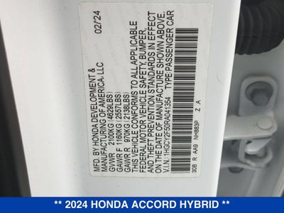 2024 Honda Accord Hybrid Sport