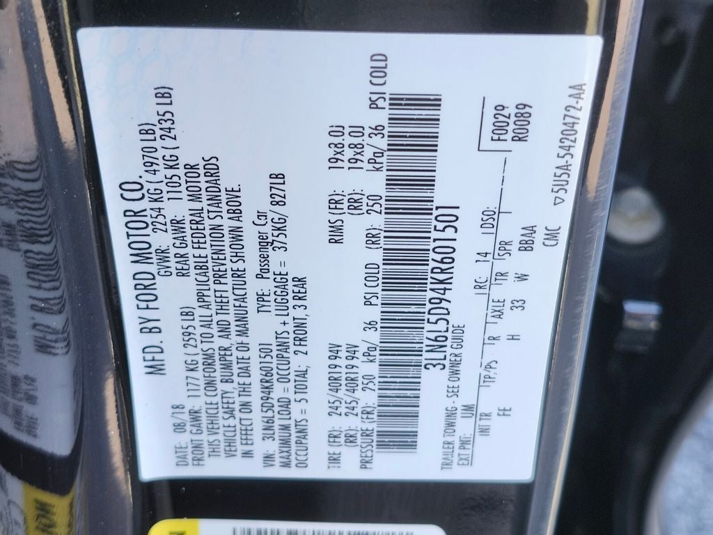 2019 Lincoln MKZ Reserve