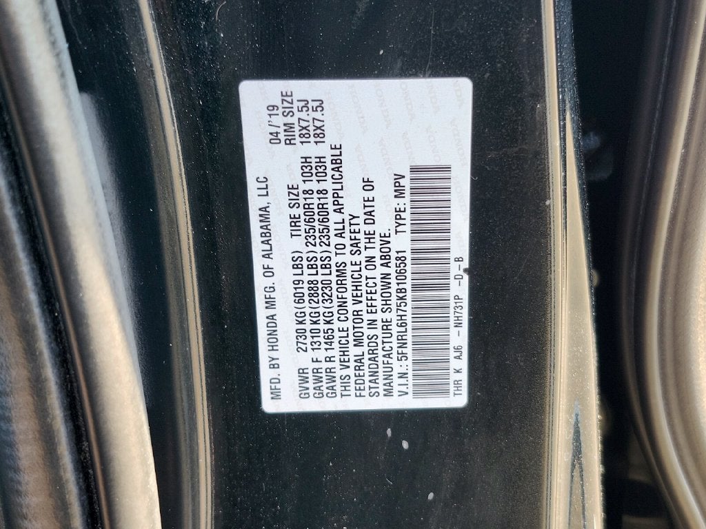 2019 Honda Odyssey EX-L
