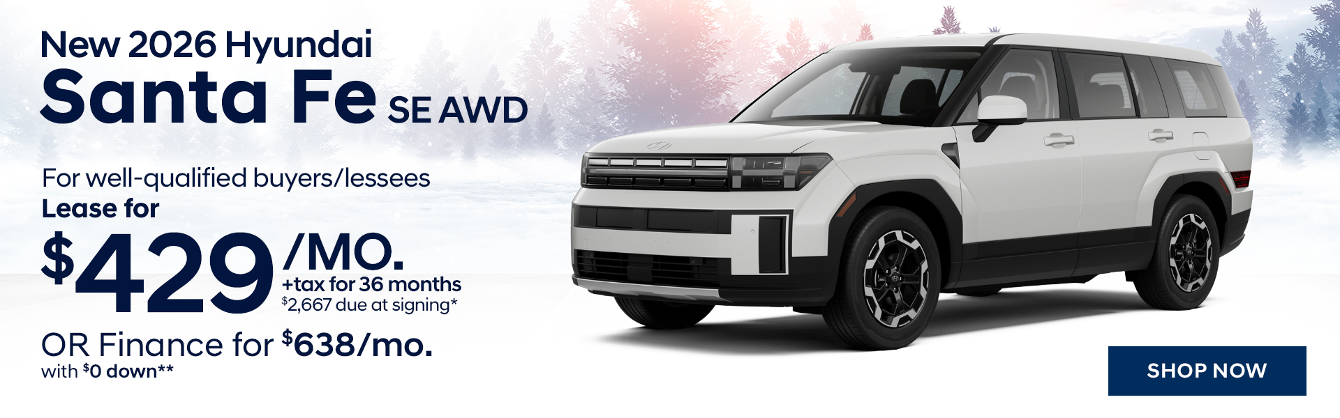 New 2026 Hyundai Santa Fe SE AWD