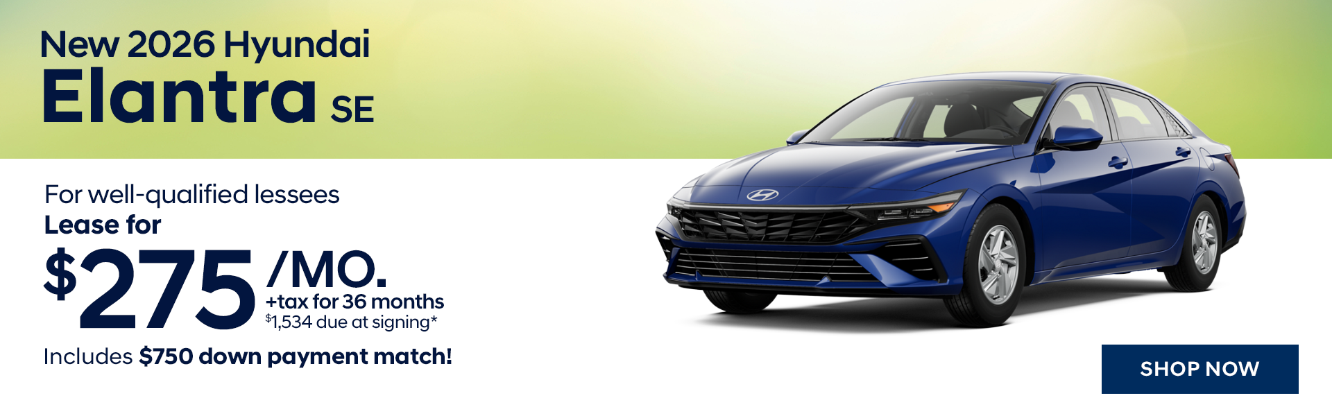 New 2026 Hyundai Elantra SE