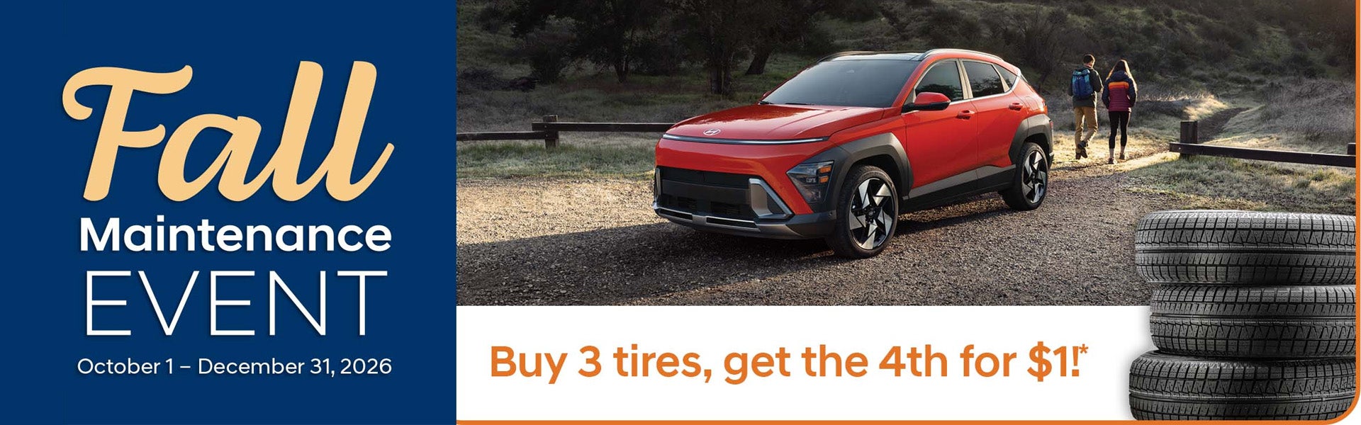 Hyundai Fall Maintenance Event - Buy 3 Tires Get 4th for $1